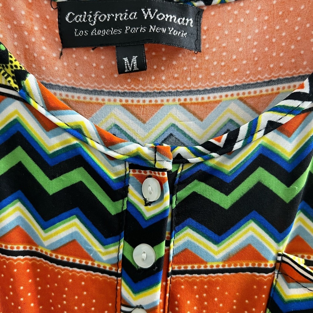 California Woman Maxi Dress Aztec size M - Picture 2 of 7